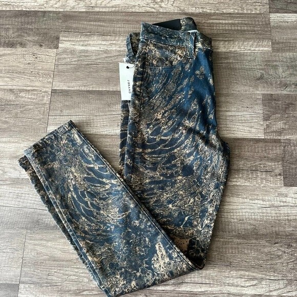 J Brand black Gold jeans Wave Alana High-rise Stretch Skinny Jeans size 26 - Picture 7 of 11